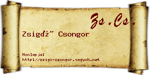 Zsigó Csongor névjegykártya