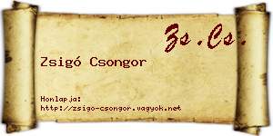 Zsigó Csongor névjegykártya