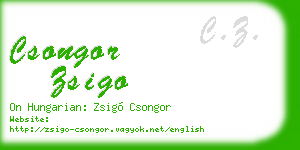 csongor zsigo business card