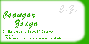 csongor zsigo business card